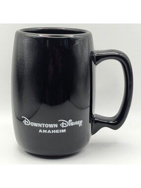 Downtown Disney Anaheim Black Ceramic Mug By M Ware 14oz